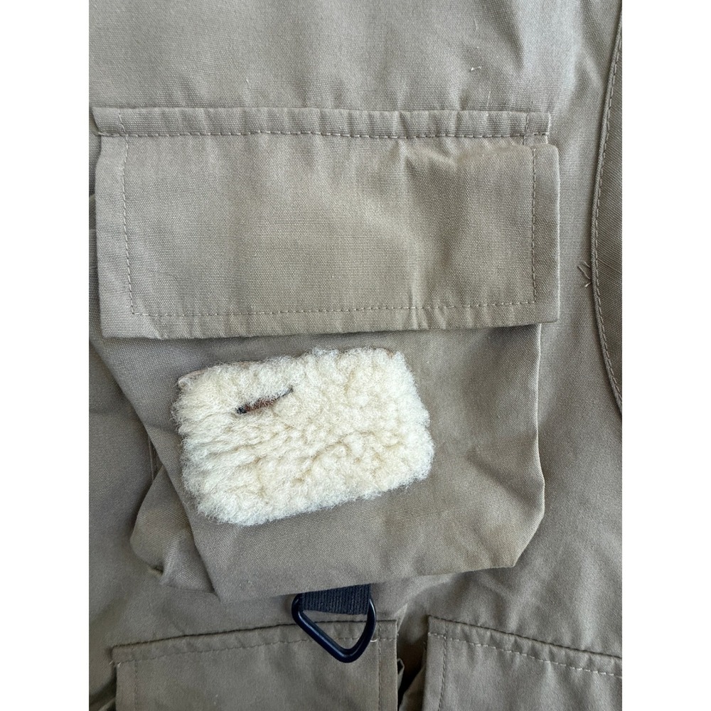 Vintage Eddie Bauer Tan Fishing Utility Vest L  Gorpcore Fly Fishing Outdoor - Picture 5 of 10